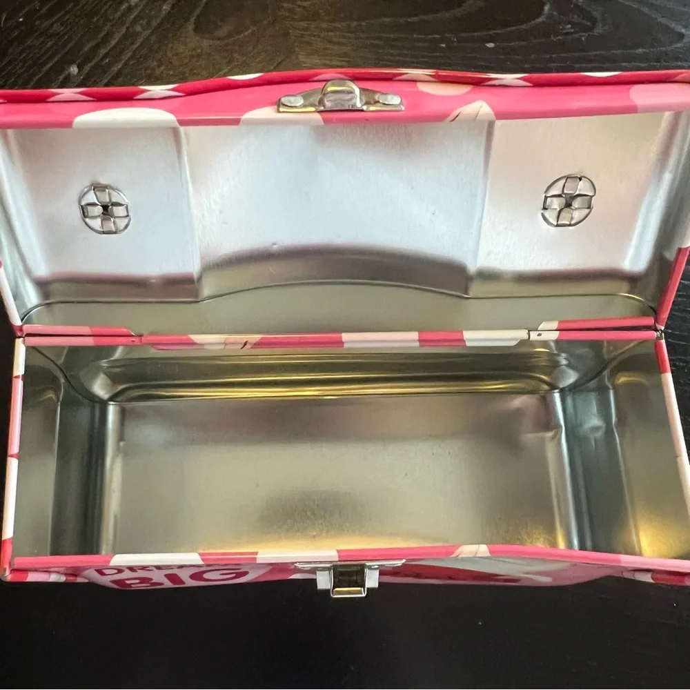 Pink 'Dream Big' Olivia Peppa Pig Style Metal Carry Case